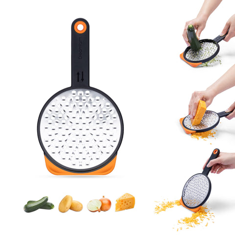Dreamfarm Ograte non-slip foot provides stable grating and doubles as scraper.