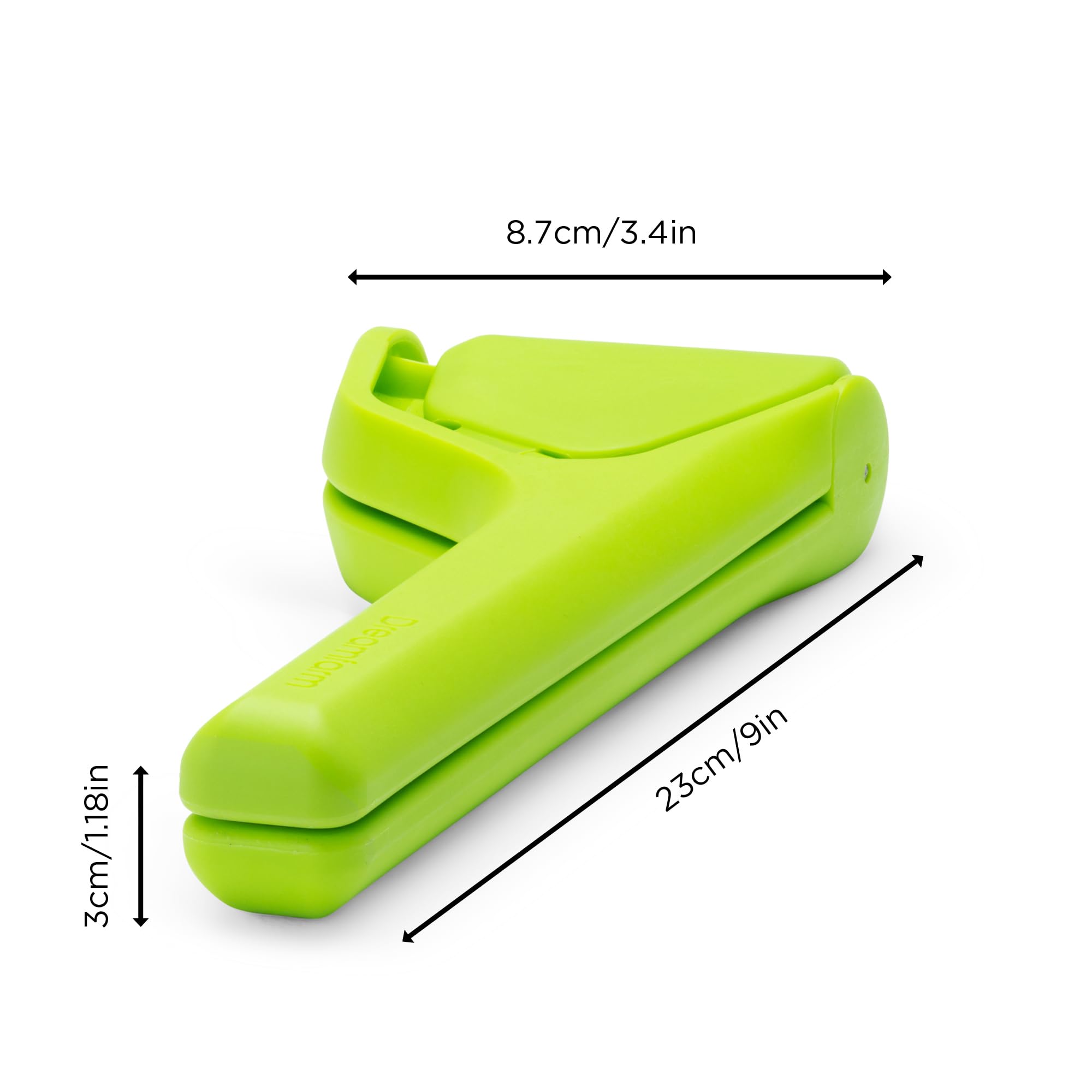Dreamfarm Lime Fluicer demonstrates two-handed pivot for ergonomic juicing.