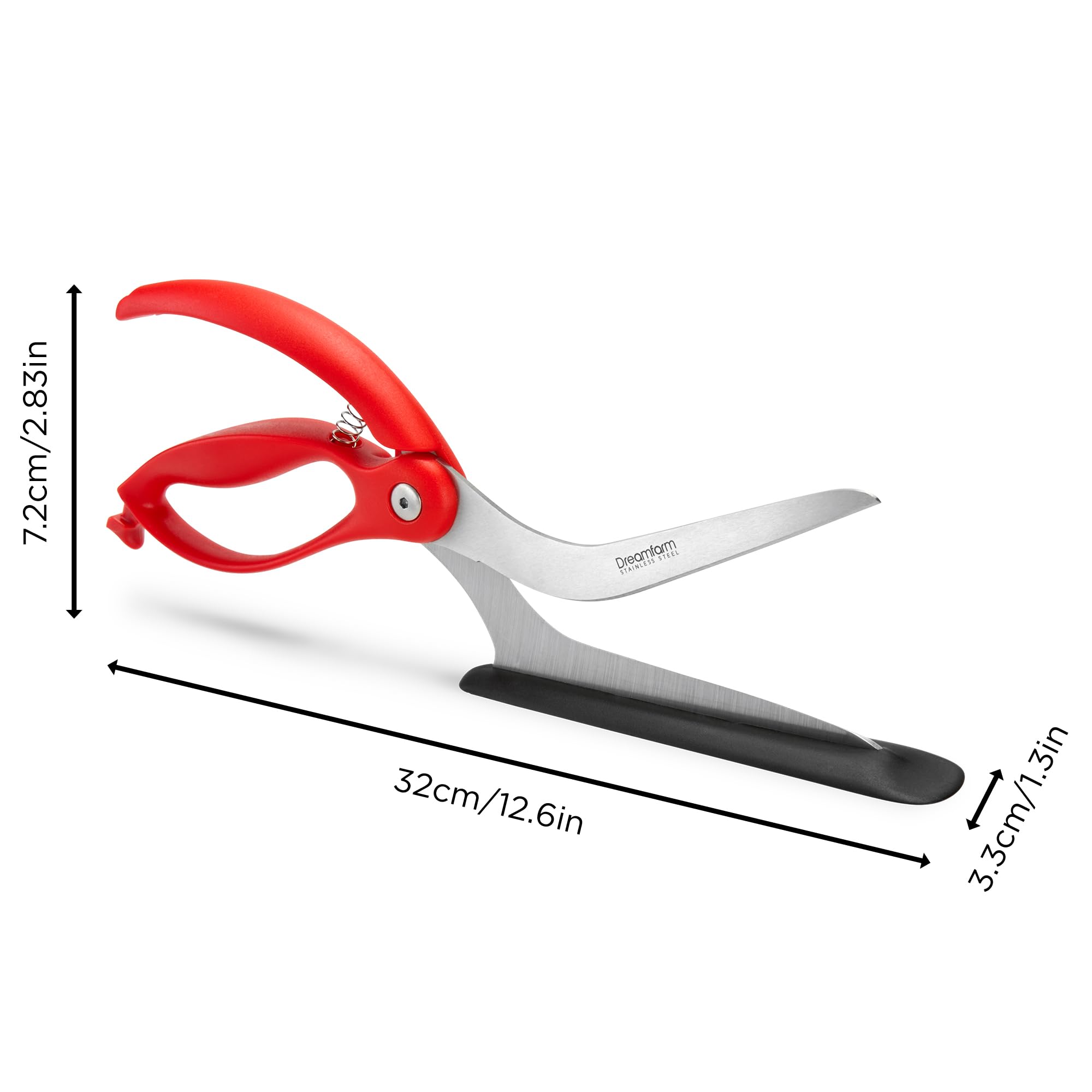 Dreamfarm Scizza spatula server under pizza for easy serving