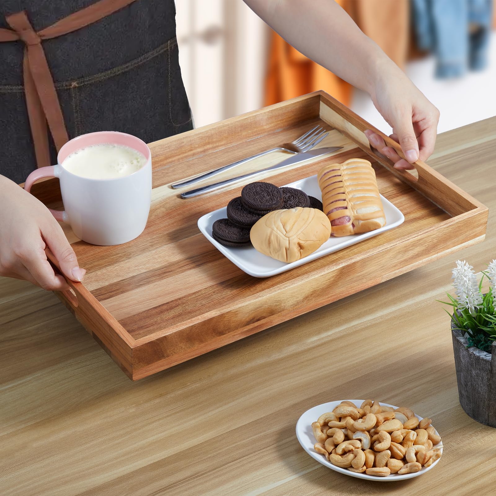 DreamKey breakfast-in-bed tray elevates mornings with a convenient surface.