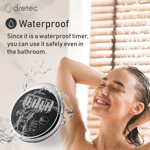 dretec timer with magnetic back stuck on fridge for quick reminders.