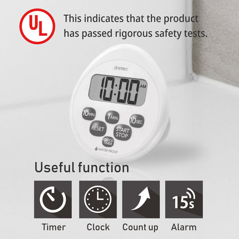 dretec timer retractable stand enables convenient tabletop use.