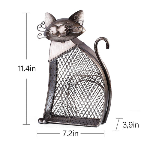 Drincarier cat wine rack on table brings personality to your kitchen counter.