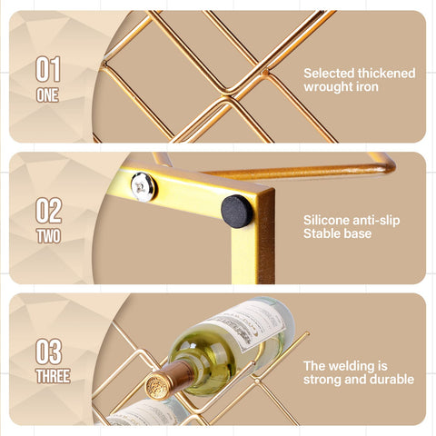 Drincarier five-slot wine storage keeps bottles organized and accessible.