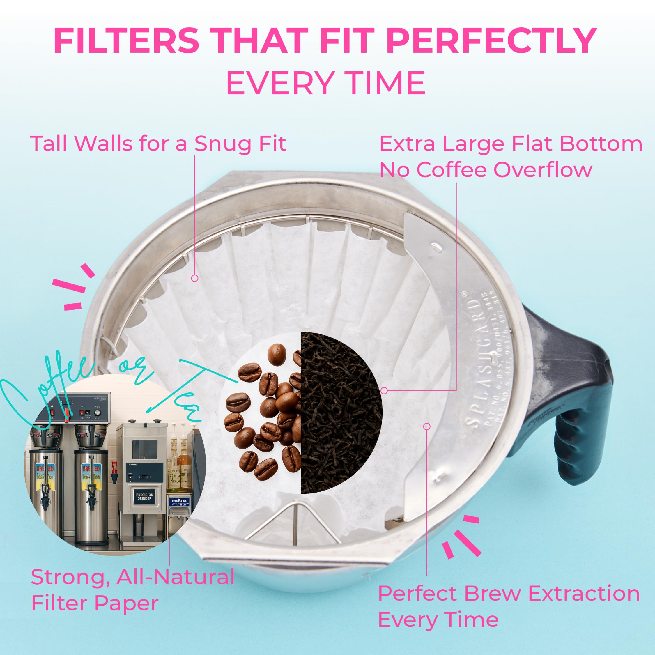 Drink Katy's premium paper yields smooth, sediment-free brews for coffee and tea.