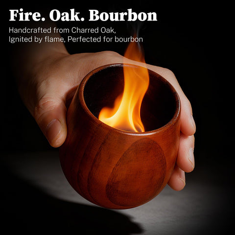DrinkSay barrel-aged flavor-inspired glass delivers smoky notes for premium whiskey tastings.
