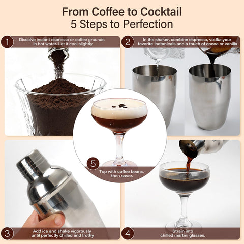 DrinkSay Espresso Martini Kit coffee grounds for rich espresso aromas