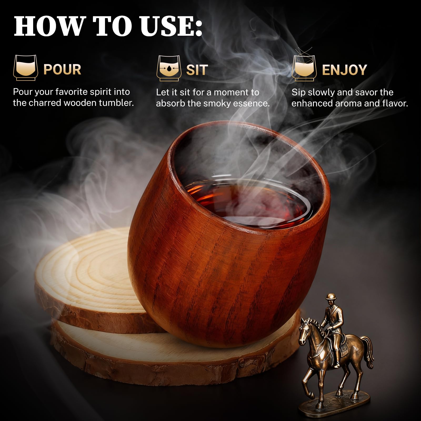 DrinkSay sustainable oak cup with natural insulation keeps drinks cooler during gatherings.