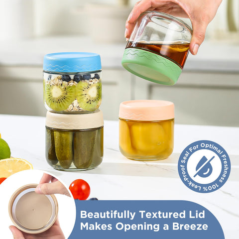 DRKIO airtight lids keep contents fresh and leak-free during travel.