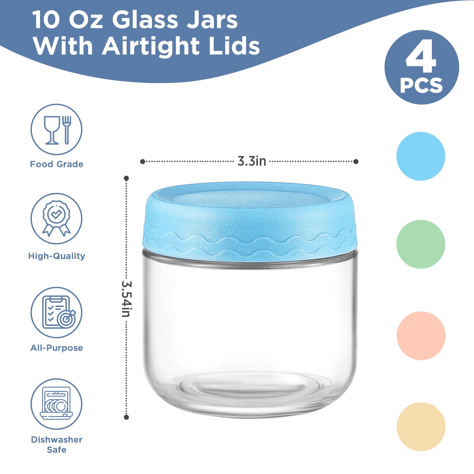 DRKIO glass jars display contents clearly with premium clarity for freshness.