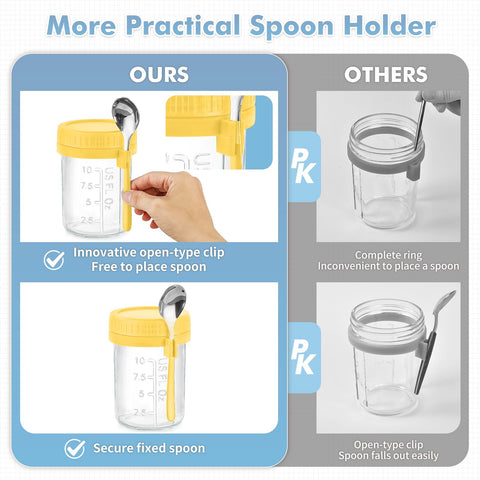 DRKIO wide-mouth jar for easy filling and cleaning