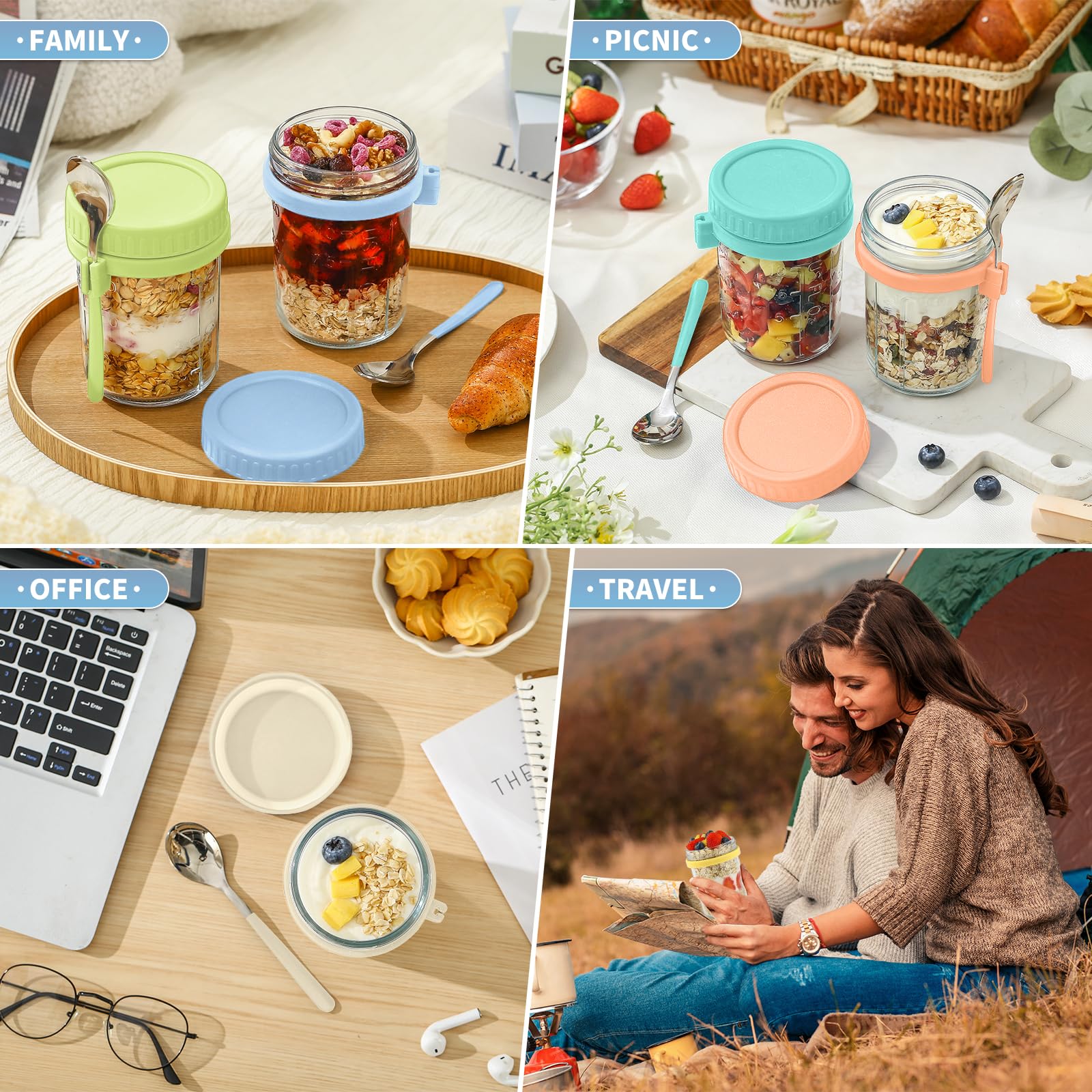DRKIO compact glass jars ready for meal prep and daily use