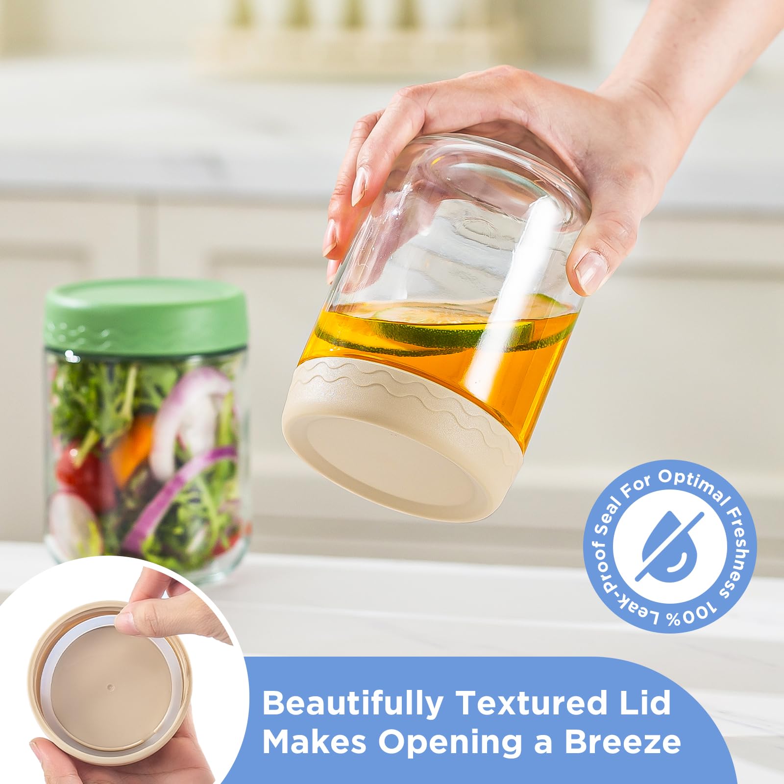 DRKIO textured lids provide easy grip, even when cold