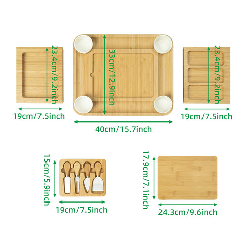 drmvalg Charcuterie board ceramic bowls pair with dips and crackers for portions