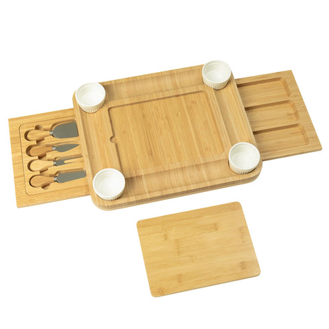 drmvalg Charcuterie board stainless knives present sharp versatility for cheeses and meats