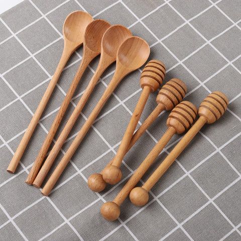 DROENTIL coffee stirring spoon, 7-87inch beech wood, ideal for hot drinks.