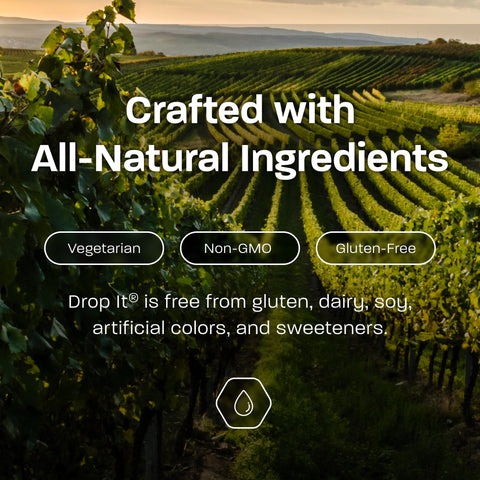 Drop It Wine Drops 4-pack packaging shown for home or travel.