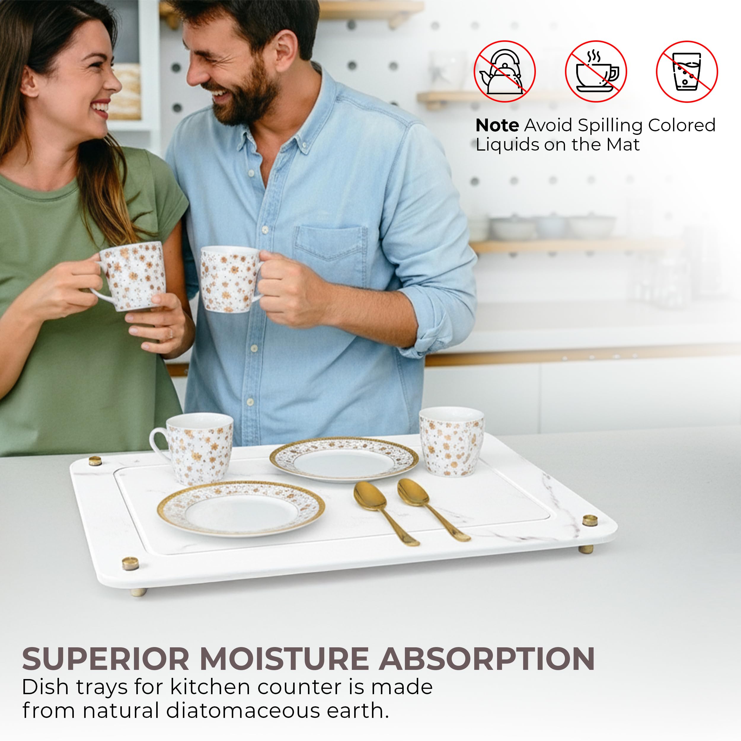 Dropereum mat cleans easily with rinse or light sanding.