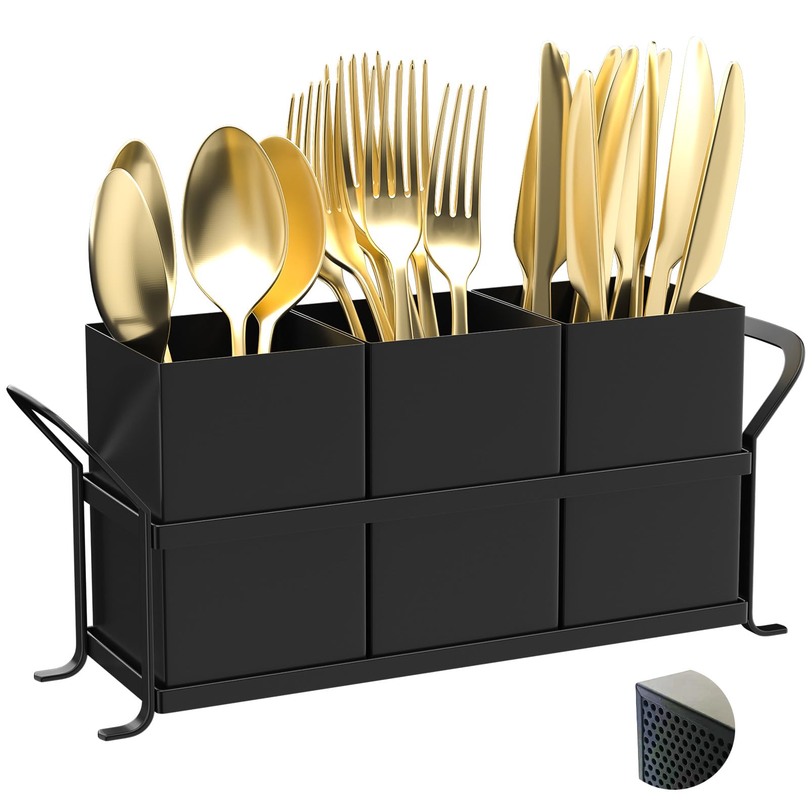 DRPORONYN silverware caddy with removable compartments for party dining efficiency.
