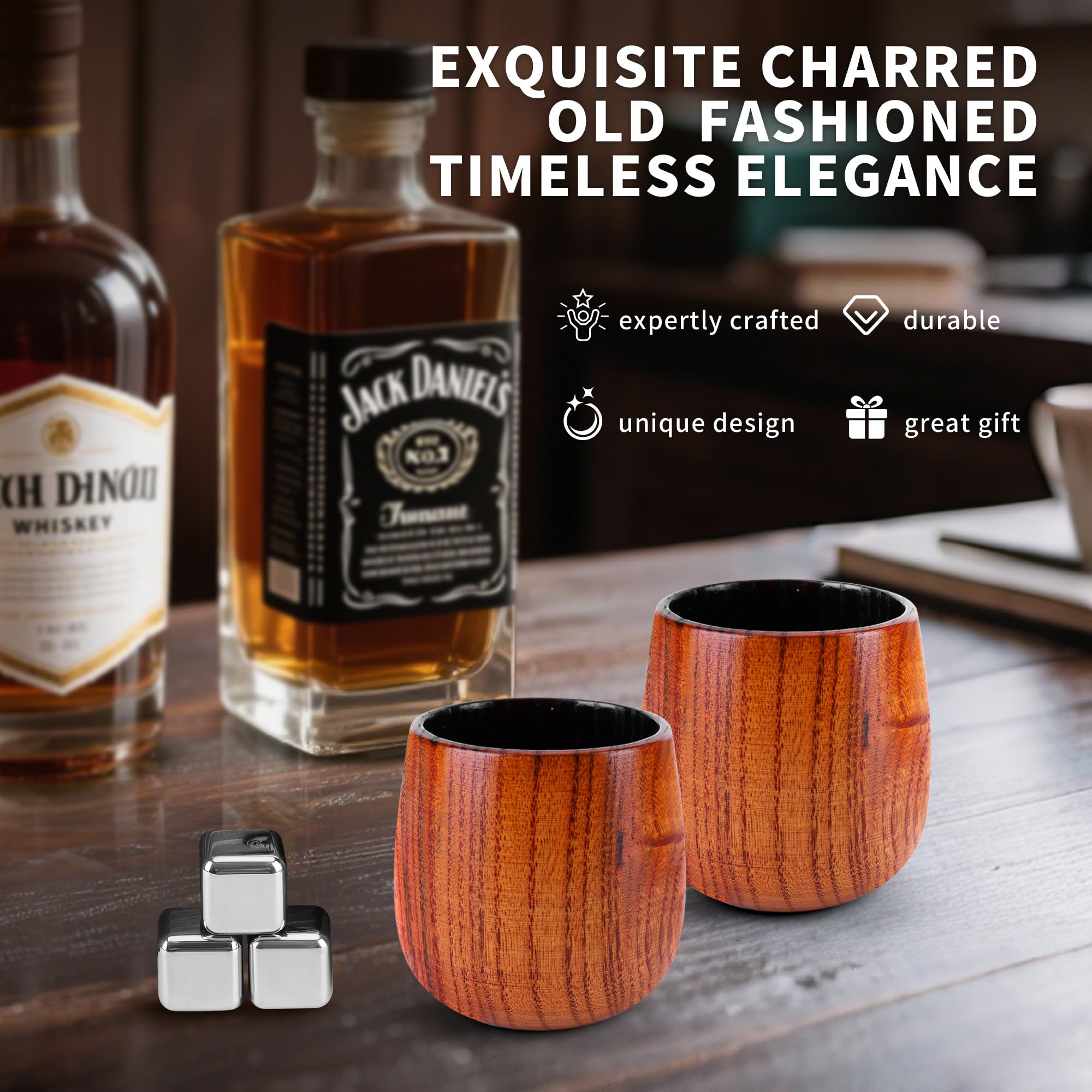 Drtenvd charred glass is shatterproof and durable for indoor and travel use.