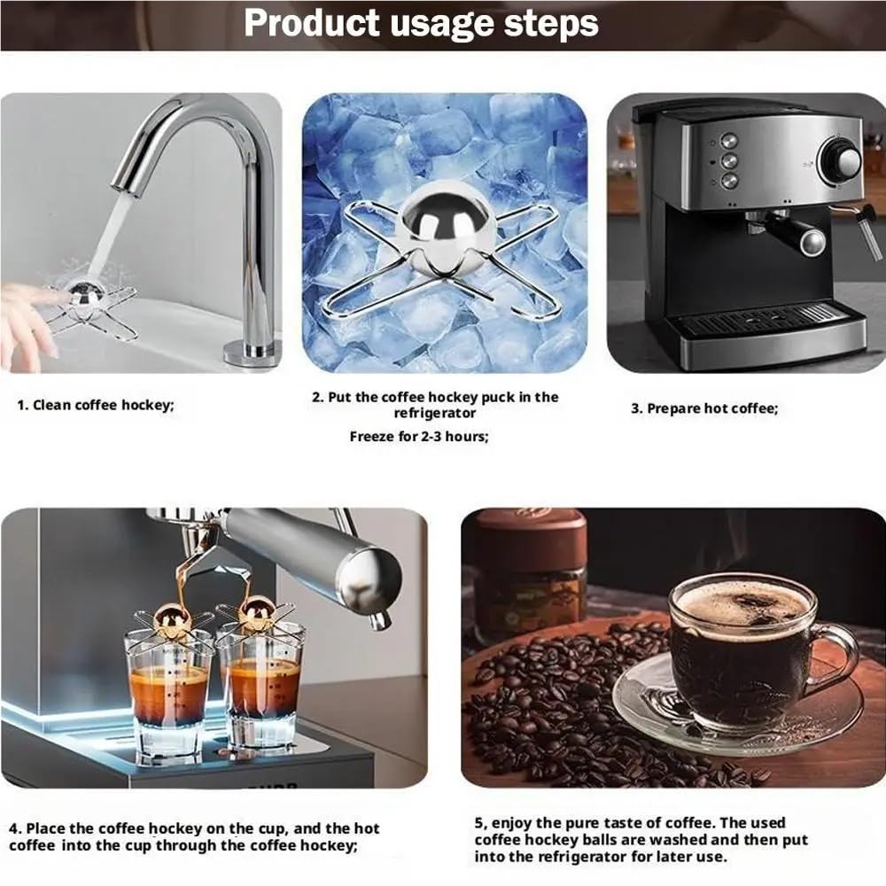 DrvixRex cooling ball in use over mug for smoother chill