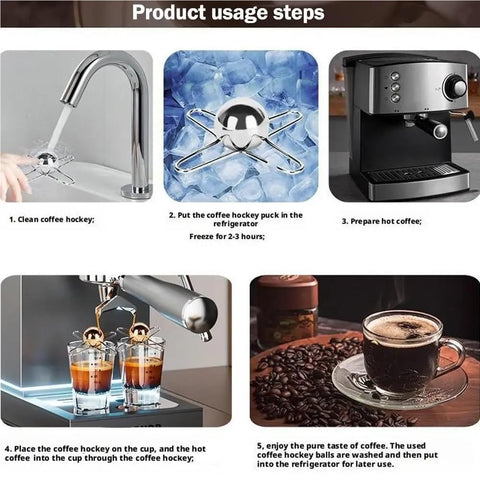 DrvixRex cooling ball in use over mug for smoother chill