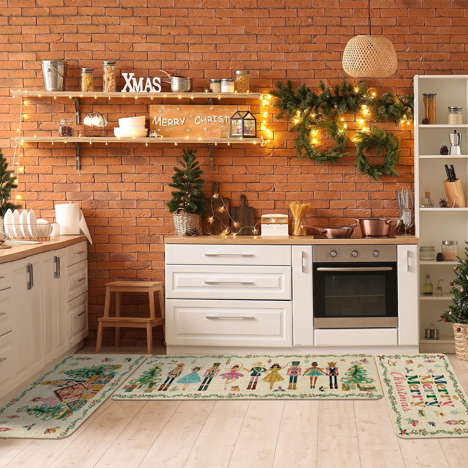 Drydiet Christmas nutcracker mat design 2 durable and easy to clean