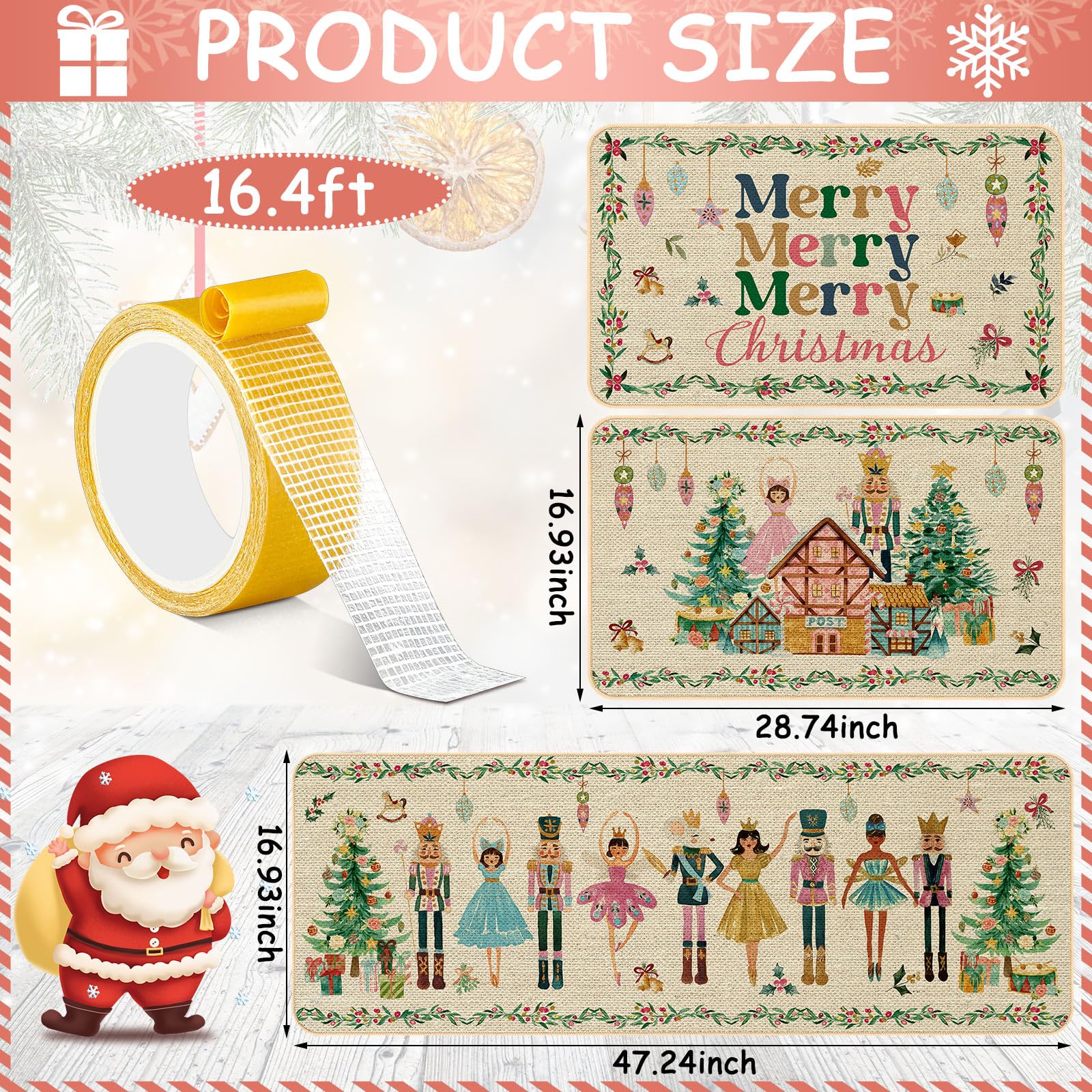 Drydiet Christmas nutcracker mat design 3 adds decor and comfort while cooking