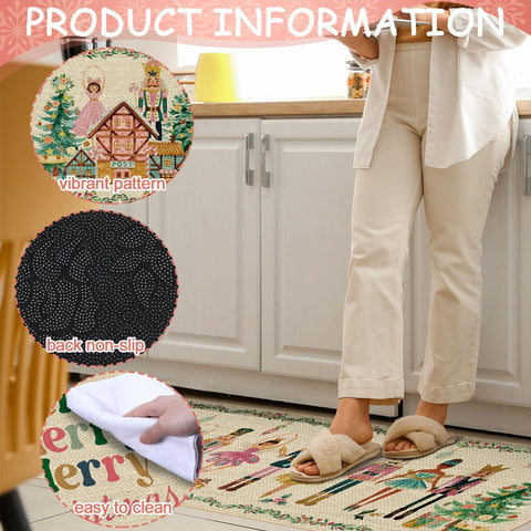 Drydiet washable non slip kitchen mat rectangle protects floors
