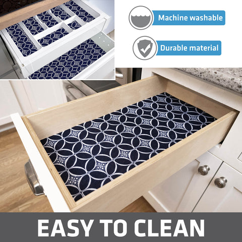 Drymate Indigo machine-washable material cleans quickly for long-lasting freshness.