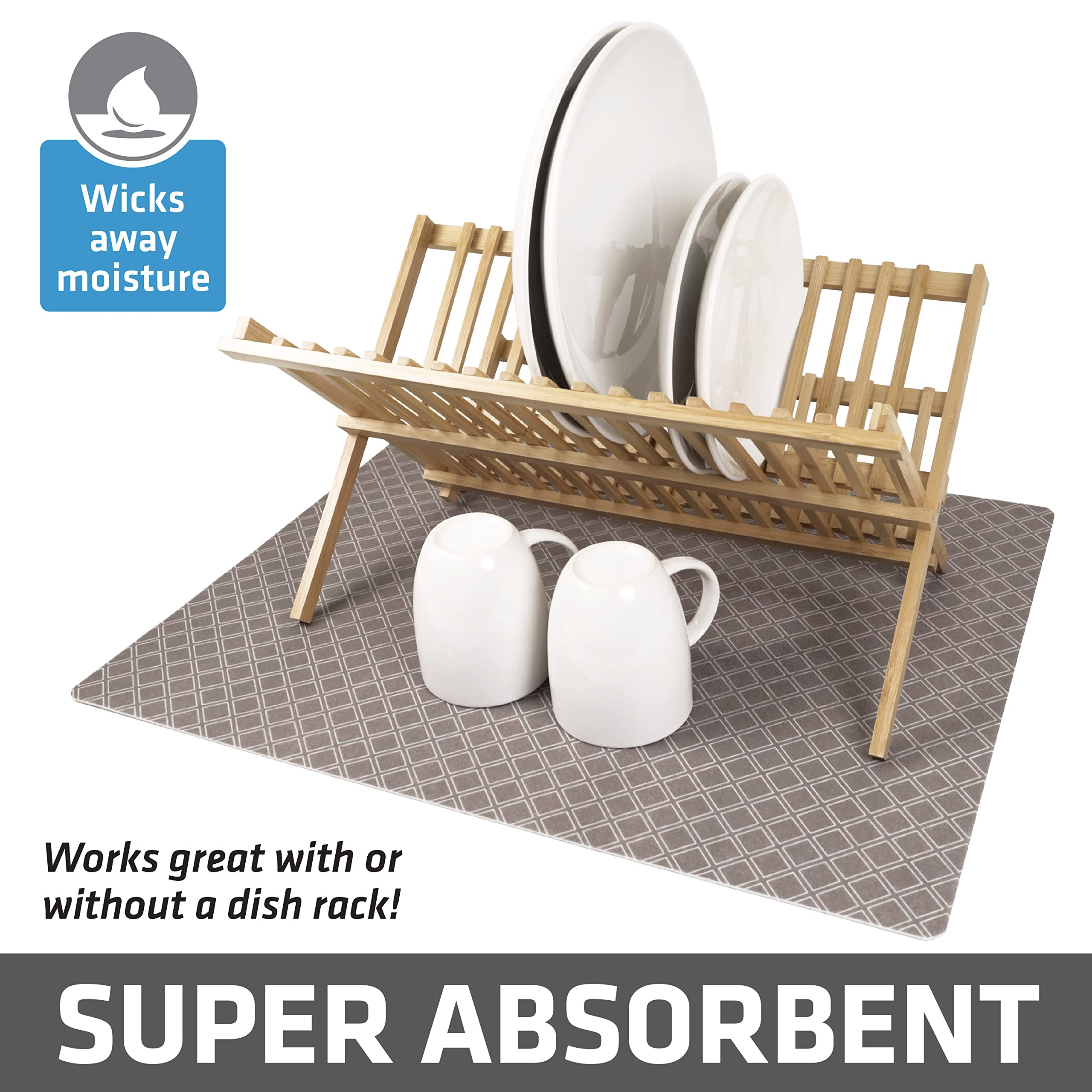 Drymate Jumbo XL low-profile design supports delicate items without bulk.