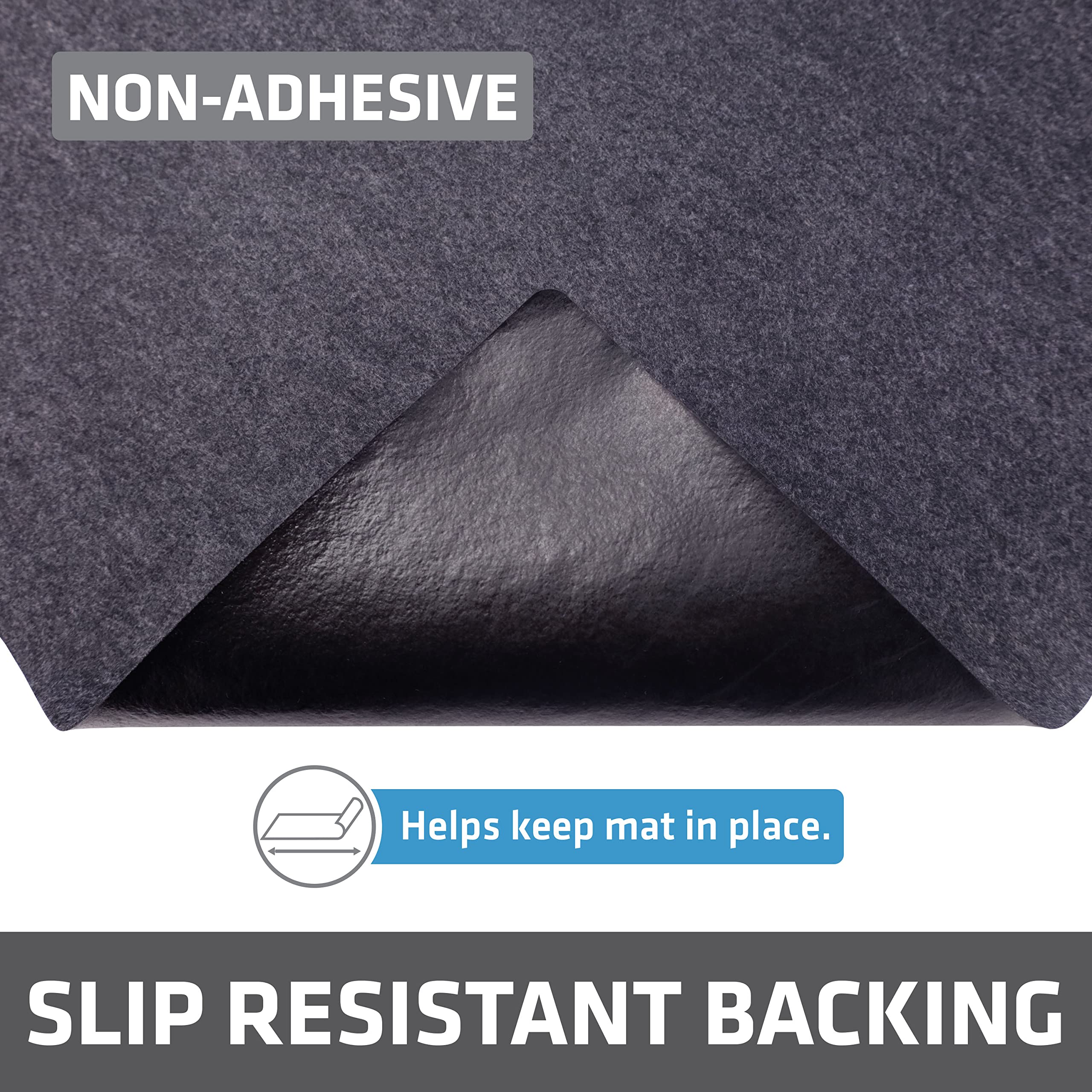 Drymate under-sink mat being cut to fit a shelf