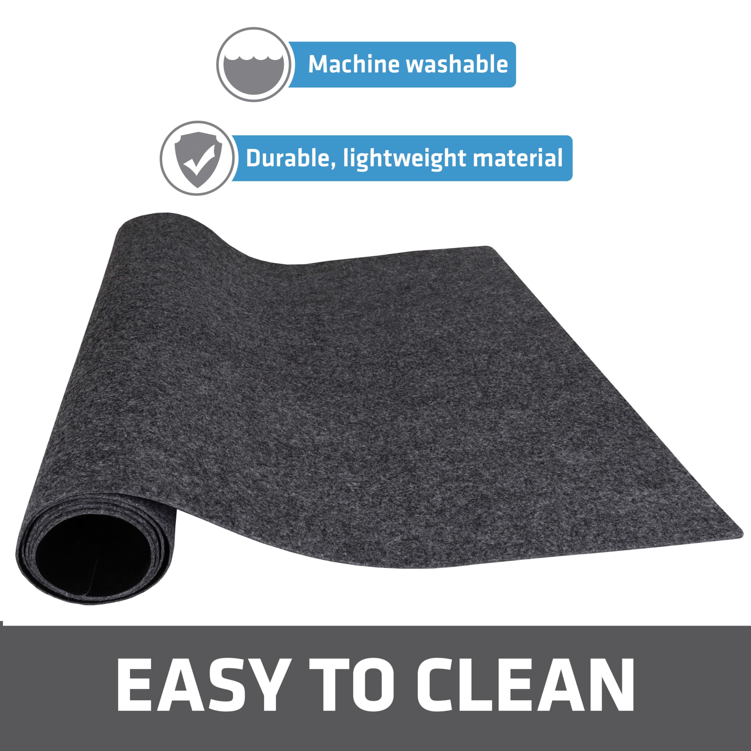 Drymate under-sink mat ready for machine washing and quick cleanup