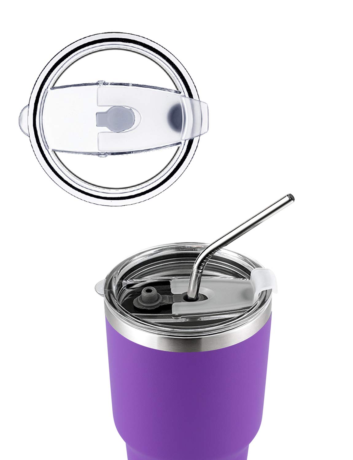 DS 30oz purple tumbler with lid and straw for on the go use