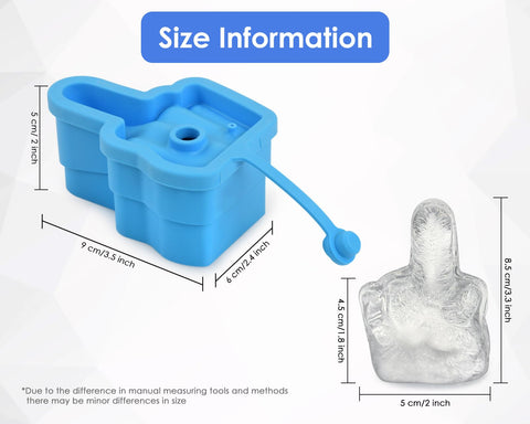DS Middle Finger Ice Cube Mold close-up shows BPA-free silicone and easy-release design.