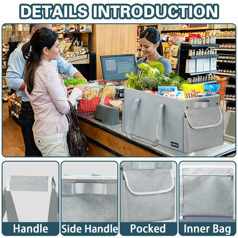 DSDCDJ heavy-duty tote features padded handles for comfortable carrying.