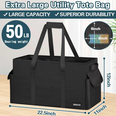 DSDCDJ tote with hard bottom and sides for durable carrying