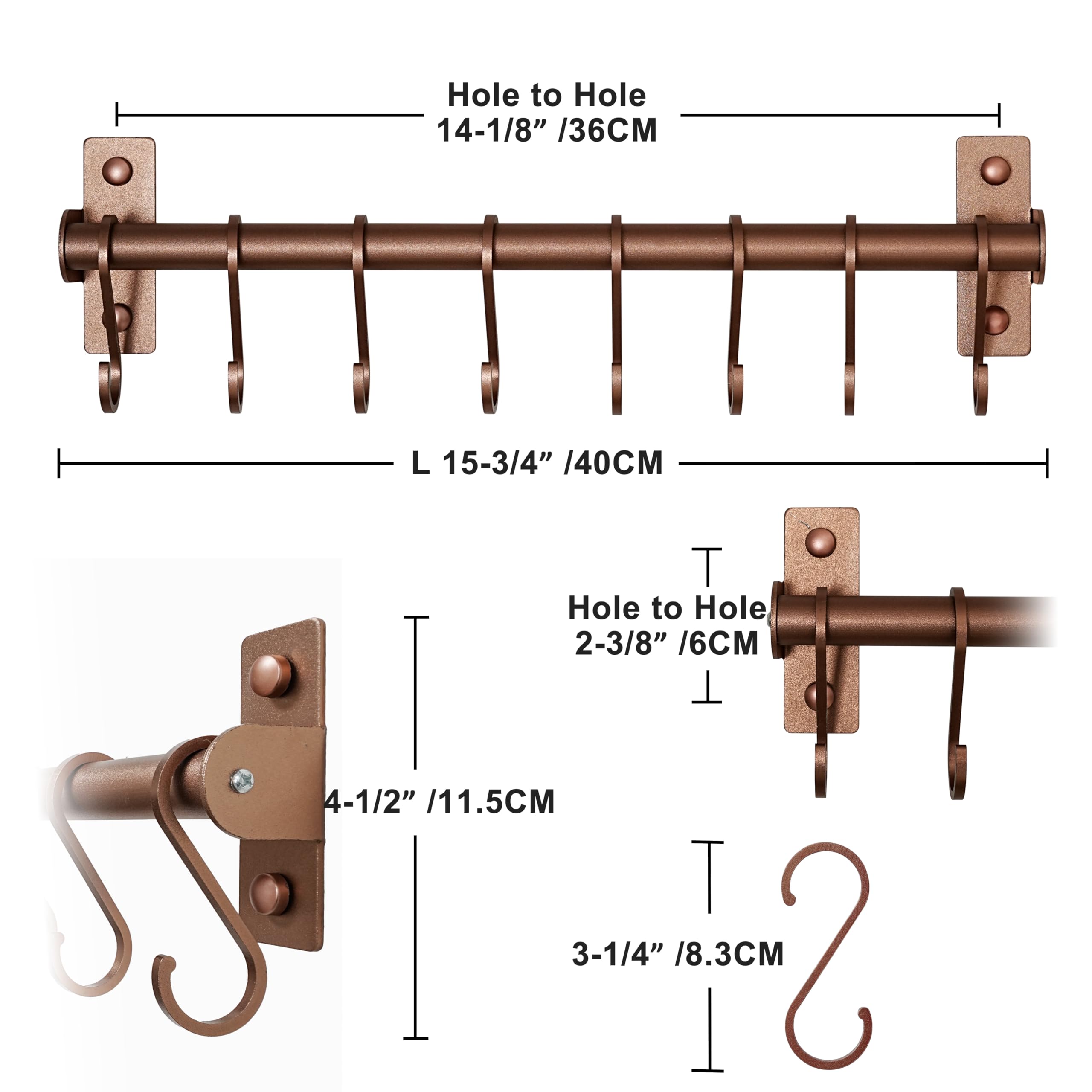 Dseap versatile wall organizer doubles as broom or jewelry rack