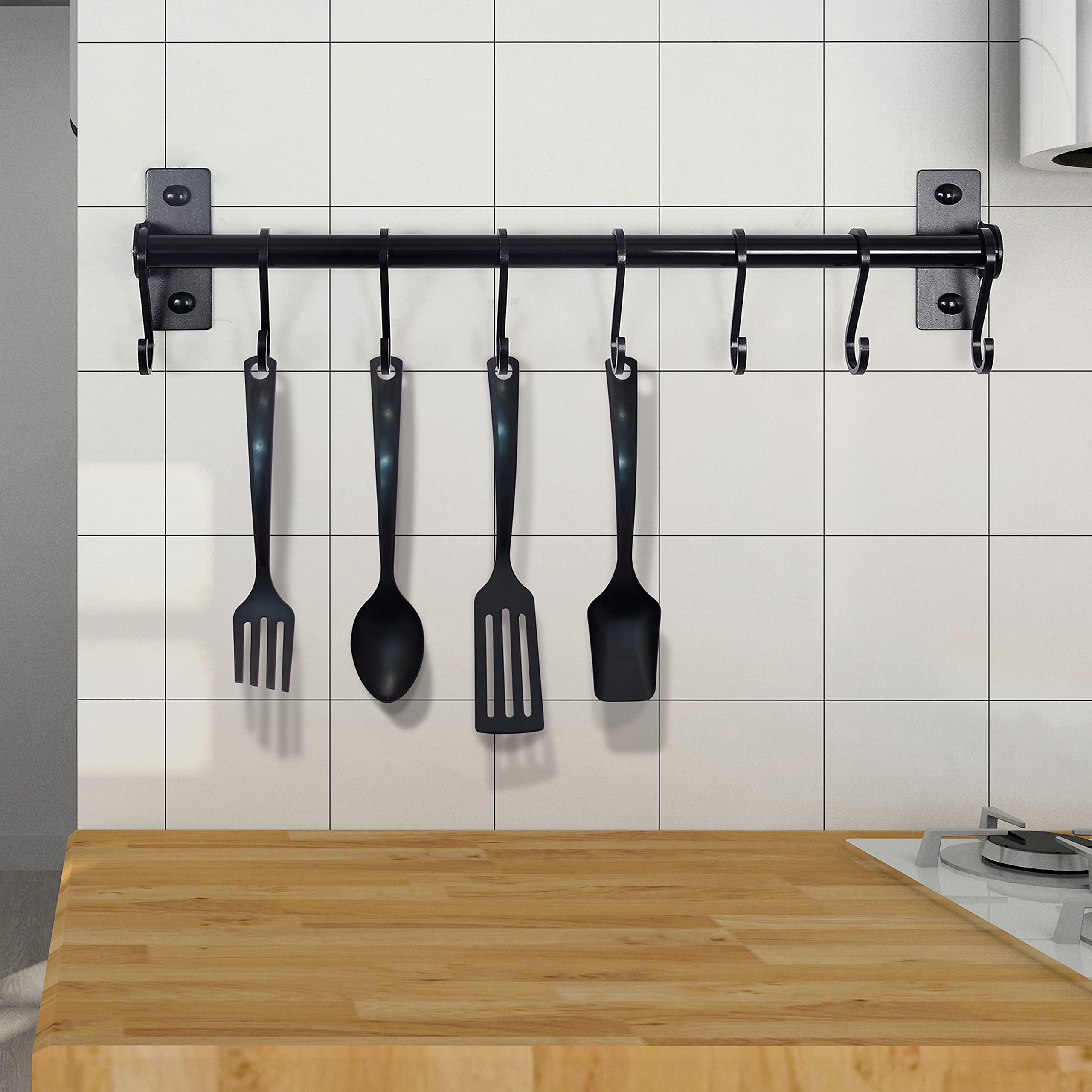 Dseap utility wall rack includes mounting hardware for quick installation.