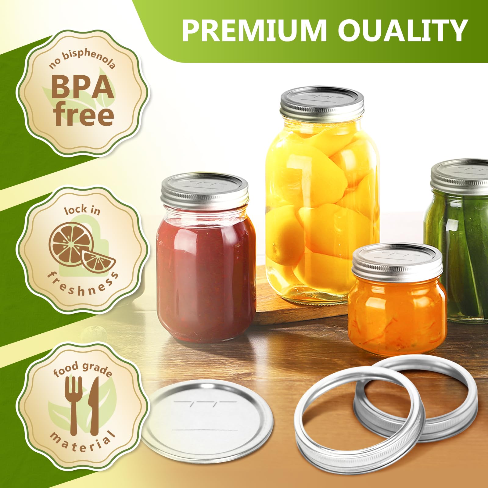 DSJIFGEW airtight lids with BPA-free seals enable safe food storage.