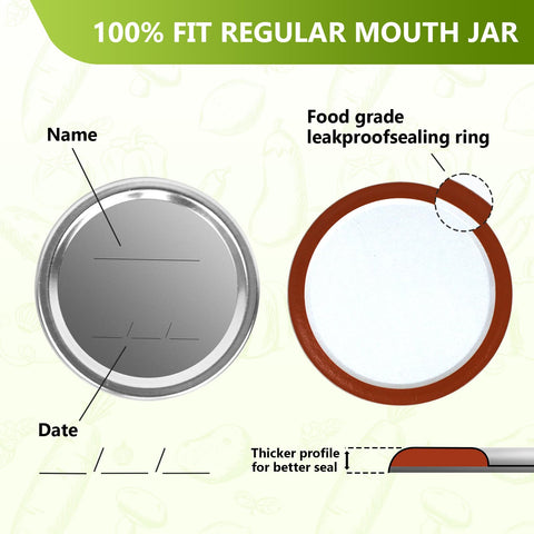 DSJIFGEW date-marking feature allows easy freshness tracking on jar lids.