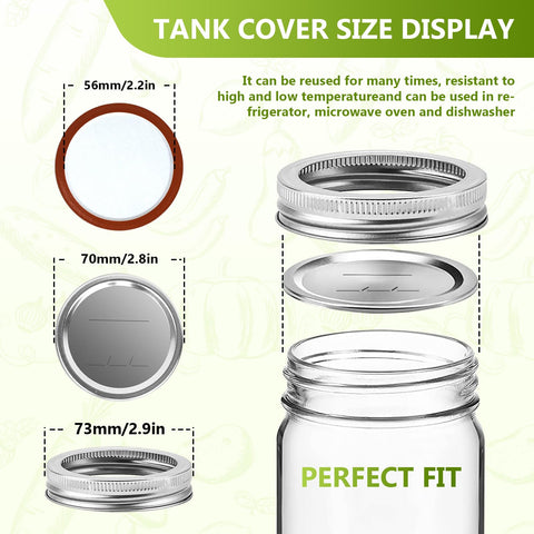 DSJIFGEW reusable rings complement single-use lids for eco-friendly storage.