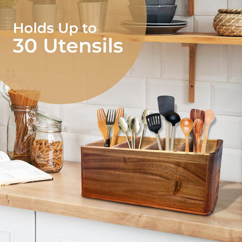 Dstuff utensil organizer notes exact size on packaging for counter layout