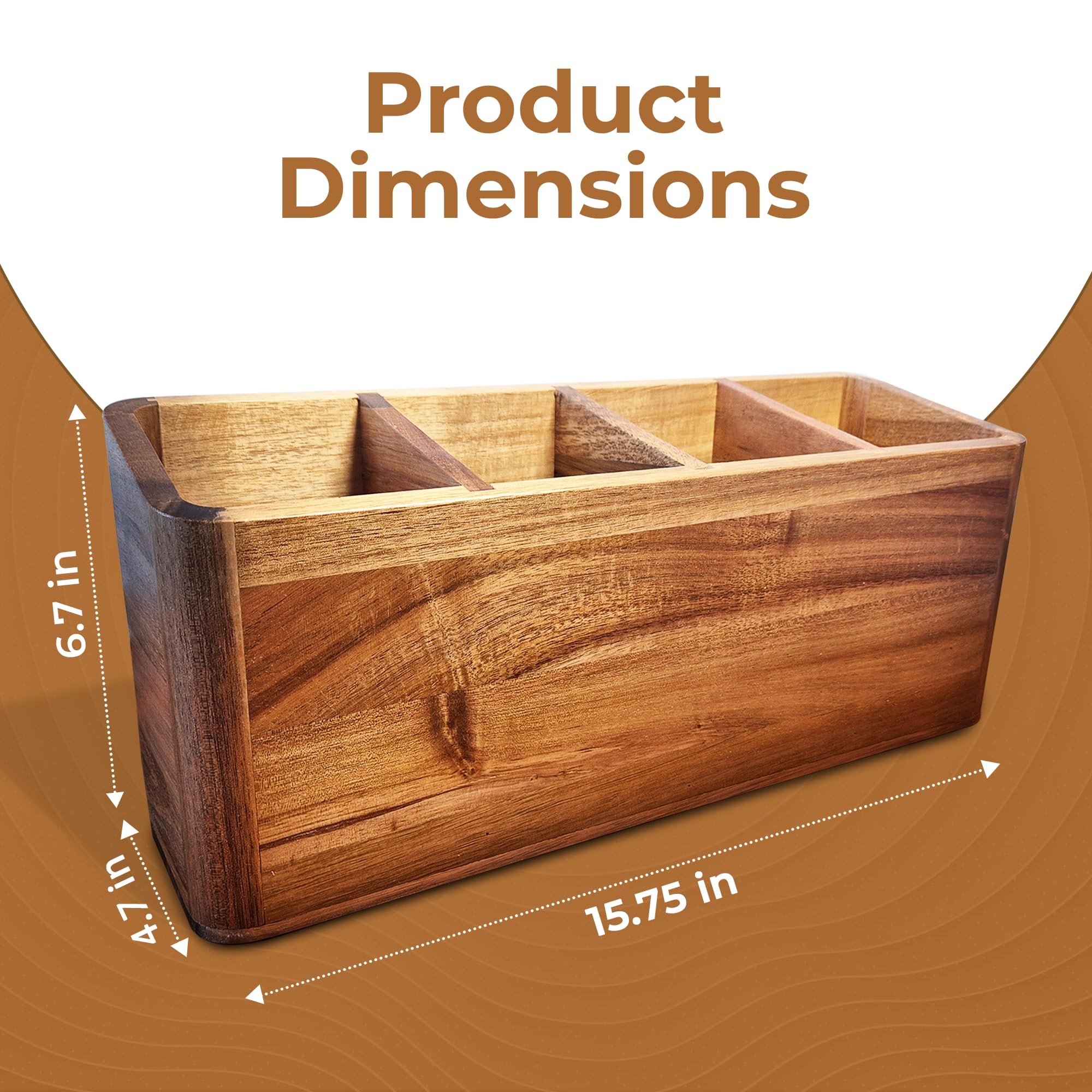 Dstuff kitchen organizer four roomy sections for spoons and spatulas