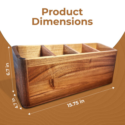 Dstuff kitchen organizer four roomy sections for spoons and spatulas
