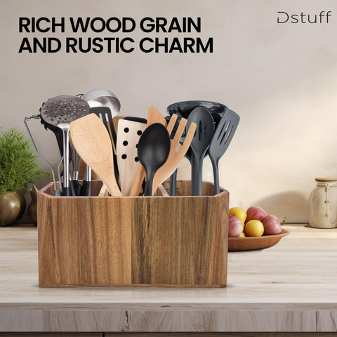 Dstuff versatile caddy works as utensil or BBQ tool organizer.
