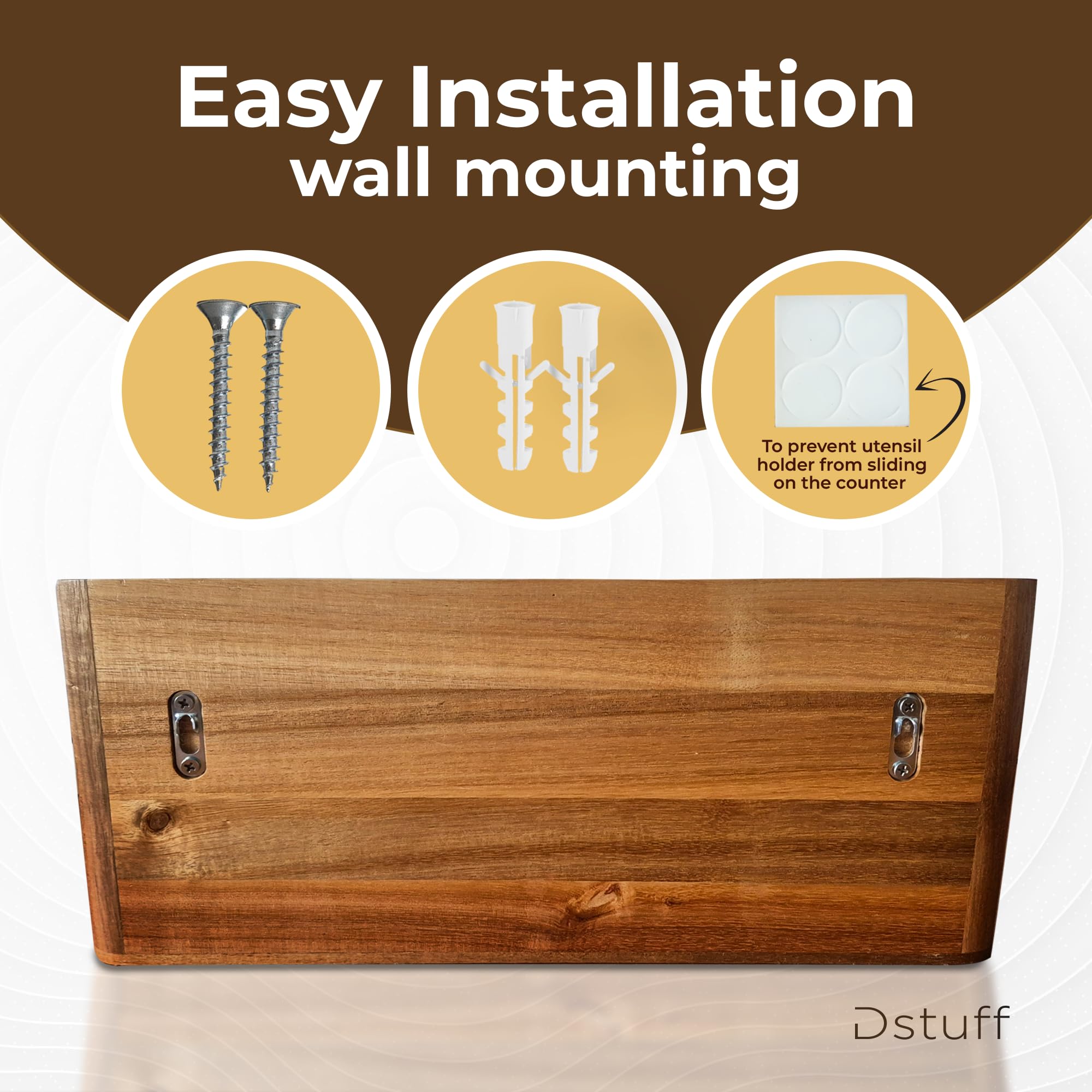 Dstuff wall-mount option frees counter space with rustic charm