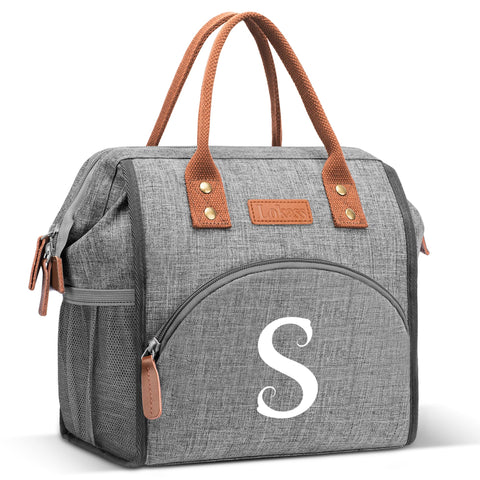 DTBG Initial Lunch Bag with wide-open design for quick, mess-free access.