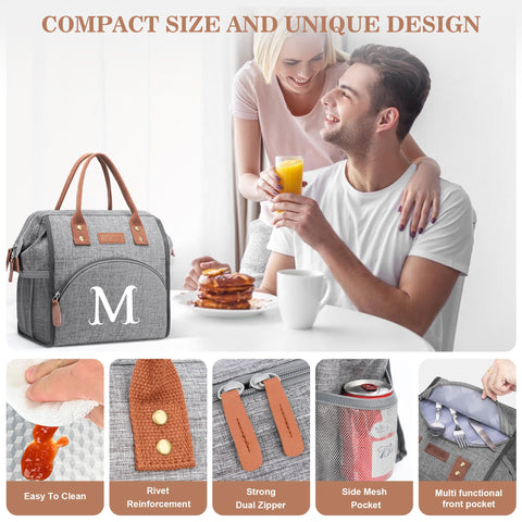 DTBG women's insulated lunch bag with aluminum foil lining maintains temperature.