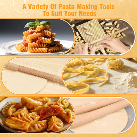Dthwagfl gnocchi board creates ridges for authentic texture.